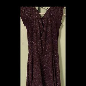 Purple Sparkly High Low